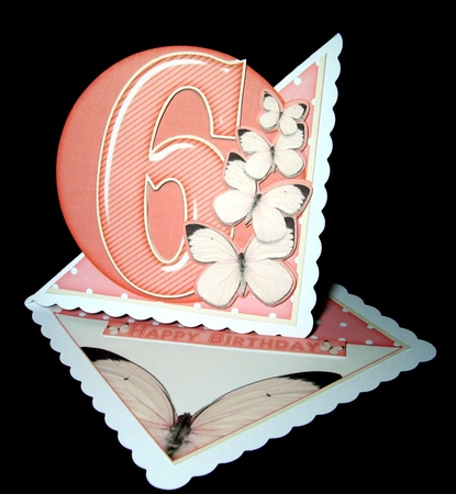 Easel with a twist Butterfly Birthday 6th by Dianne Jackson