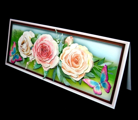 D.L.Beautiful Roses and   Butterflys  by Dianne Jackson