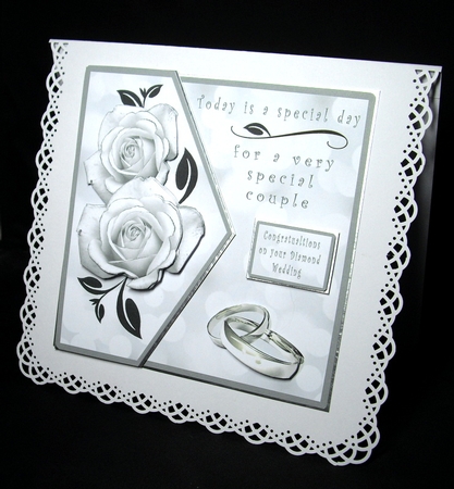 Anniversary Silver Diamond - Decoupage by Dianne Jackson