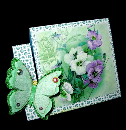 Large Butterfly on Scalloped Octagon Base 3 by Dianne Jackson