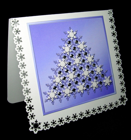 Christmas Snowflake Tree Twisted Spiral Side Stacker by Dianne Jackson