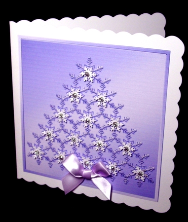 Christmas Snowflake Tree Twisted Spiral Side Stacker by Dianne Jackson
