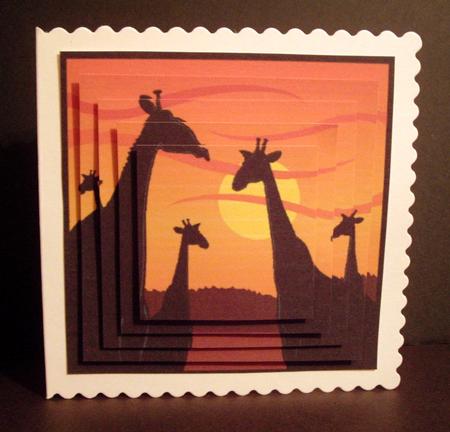 Giraffes at Sunset by Dianne Jackson