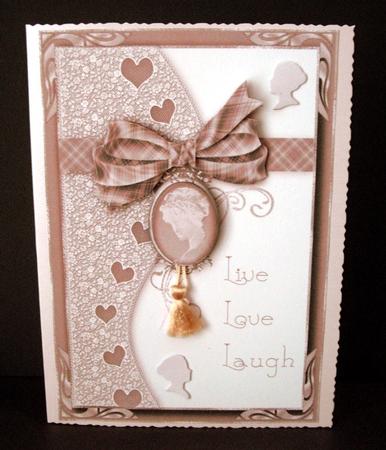 Cameo & Lace Card Front by Dianne Jackson