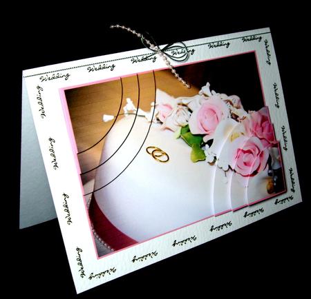 Stunning Wedding Cake and Rings 2 Corner Stacker by Dianne Jackson
