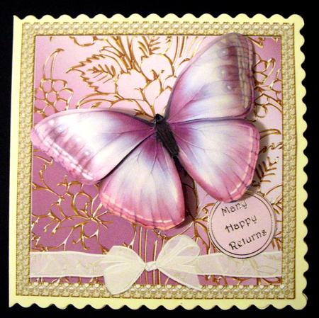 Gilded Window Card Front & Text Plate Lilac by Dianne Jackson