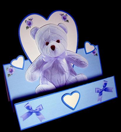 Baby Boy Zigzag Card Kit with Decoupage by Dianne Jackson