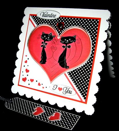 Kool Kats Purrfect Love Quick Card with Pyramage by Dianne Jackson