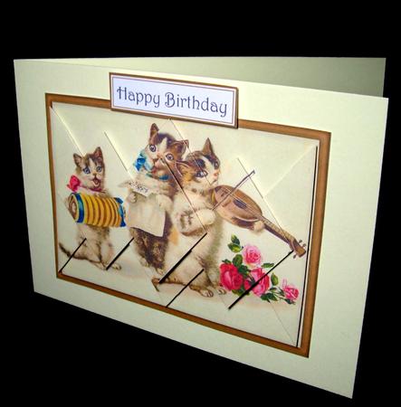 Musical Kittens - Diamond Stacker Card by Dianne Jackson