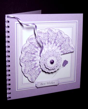 Framed Fan with Rose Pin Decoupage 2 by Dianne Jackson