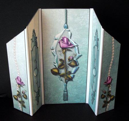 Roses on Theatre Fold Card by Dianne Jackson