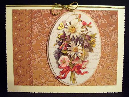 Gold Floral Lace with Lace and Pearls Border by Dianne Jackson