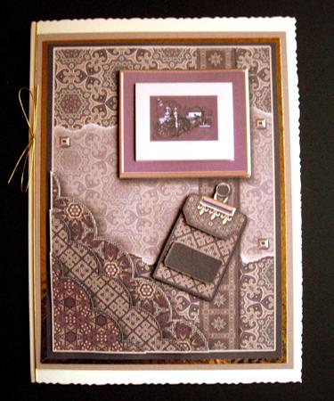 Packwood House Burgundy Landscape A4 Card Front by Dianne Jackson