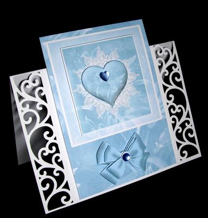 Blue Hearts & Lace Card Fronts by Dianne Jackson