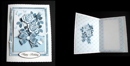 Porcelain Blue Roses Insert by Dianne Jackson