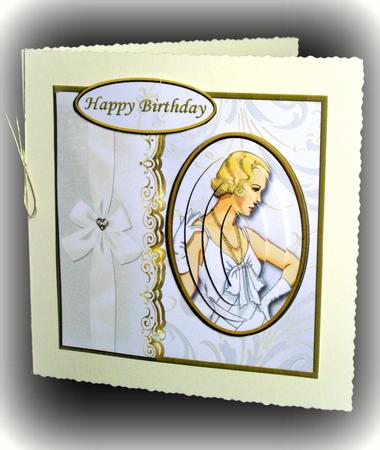 Elegant Cameo Card Front with Pyramid Layers 2 by Dianne Jackson