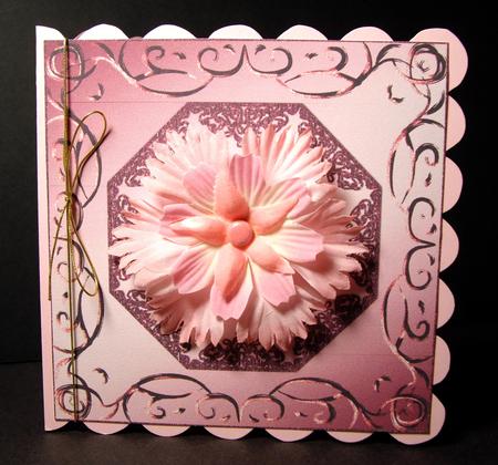 Fabulous Swirls Blank Card Base 8 by Dianne Jackson