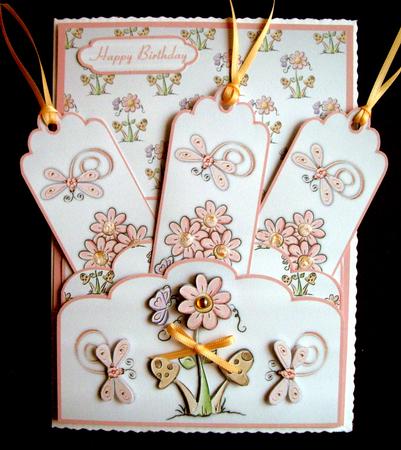 Daisy Splash Scallop Top Pocket Bookmarks Kit by Dianne Jackson