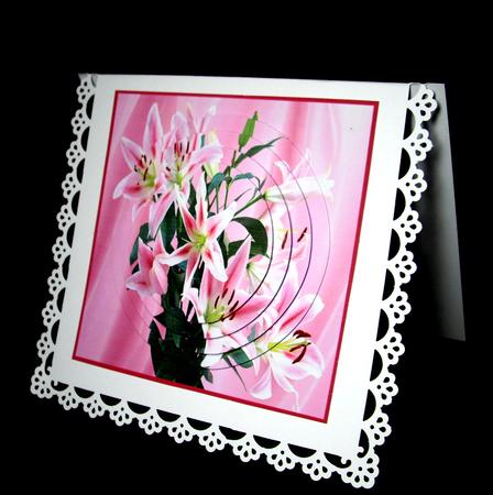 Beautiful Oriental Lilies Bouquet Circle Pyramid by Dianne Jackson