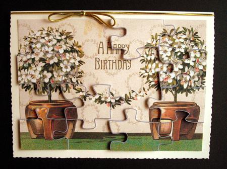 Happy Birthday Duo Jigsaw Puzzle Card Front by Dianne Jackson