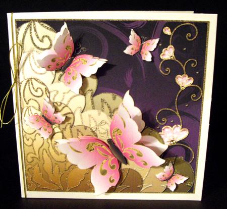 5 Butterflies Multi Scalloped Layers Topper 2 by Dianne Jackson