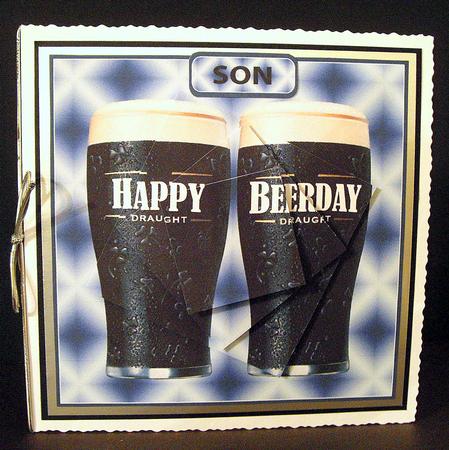 Happy 'beerday' Spiral Pyramid Topper by Dianne Jackson