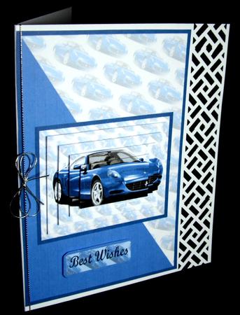 Blue Sports Car Card Kit by Dianne Jackson
