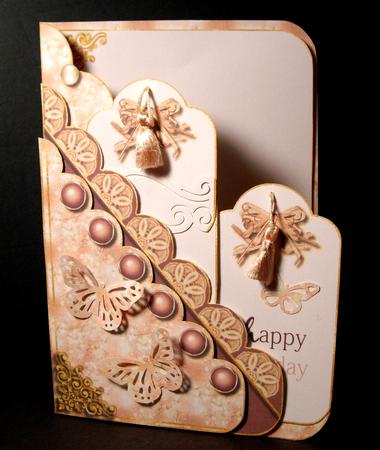 Cherry Blossom Scalloped Pocket Card Kit 2 by Dianne Jackson