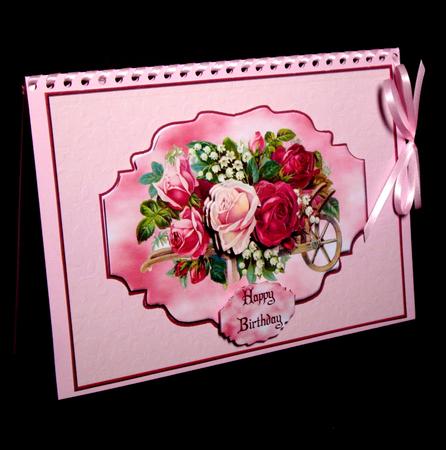Rose Wheelbarrow with Topper & Decoupage by Dianne Jackson