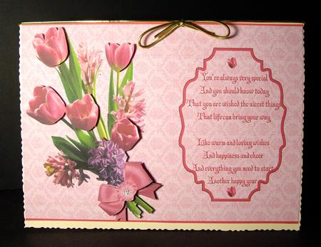 Tulips and Verse with Decoupage by Dianne Jackson