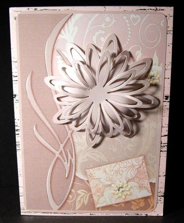 Dusky Peach and Peach Scrapbook Style Leaves Card Fronts by Dianne Jackson
