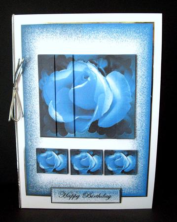 Blue Rose Pryamage and Side Stacker by Dianne Jackson