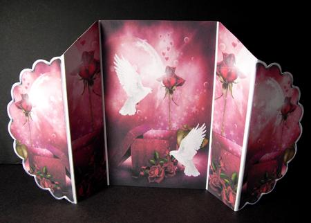 Red Roses & Doves Theatre Fold by Dianne Jackson