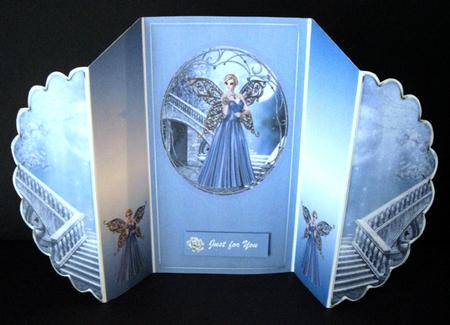 Blue Fairy Scalloped Edge Theatre Fold by Dianne Jackson