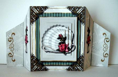 Rose Pyramage Reverse Gate Fold Card 4 by Dianne Jackson