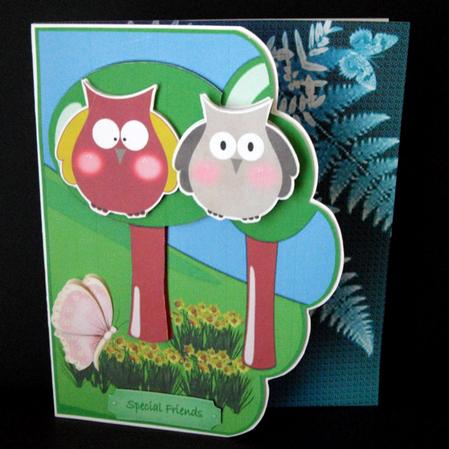 Good Owl Friends Scallop Edge Card by Dianne Jackson
