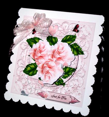 6x6 Pink Roses by Dianne Jackson