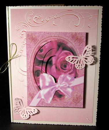 Tunnel Sheet Invertage Aperture with Pink Roses by Dianne Jackson