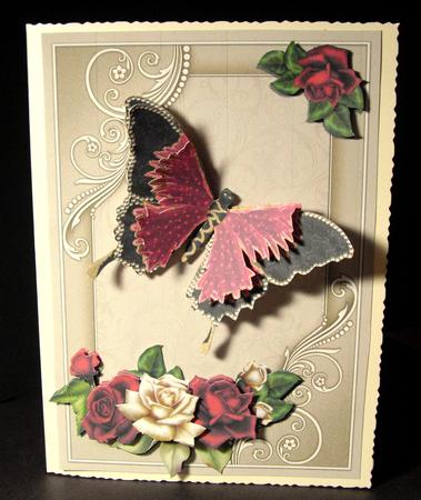 Rose Bouquet Decoupage Card by Dianne Jackson