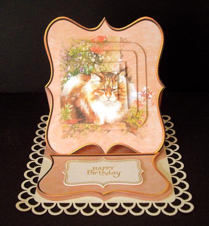 The Cat Bracket Easel Card by Dianne Jackson