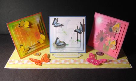 Floral Butterfly Triple Easel Twist Card Kit by Dianne Jackson