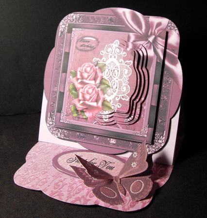 Lace and Rose Easel by Dianne Jackson