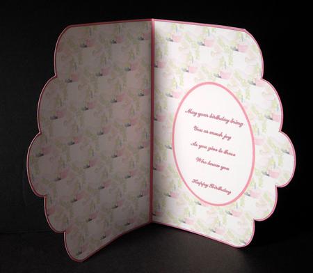 Birthday Girl Scallop Edge Insert with Verse by Dianne Jackson