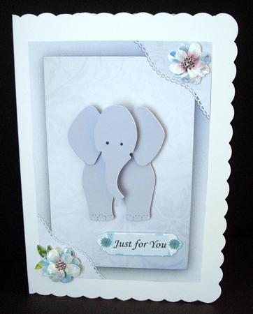Stand-out Framed Card Front - Baby Blue by Dianne Jackson