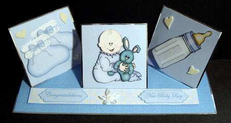 Baby Boy Triple Easel Twist Card Kit by Dianne Jackson