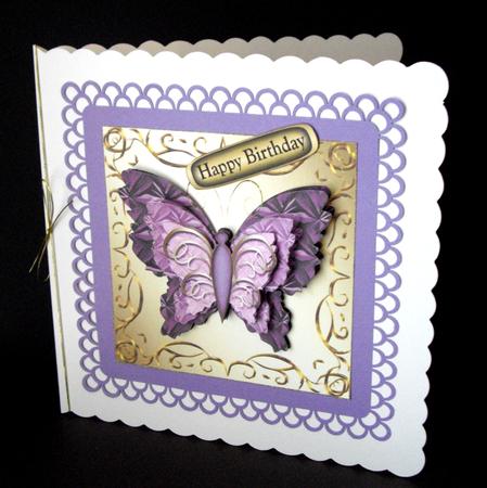 Simply Gorgeous Layered Butterfly in Swirly Frame 1 by Dianne Jackson