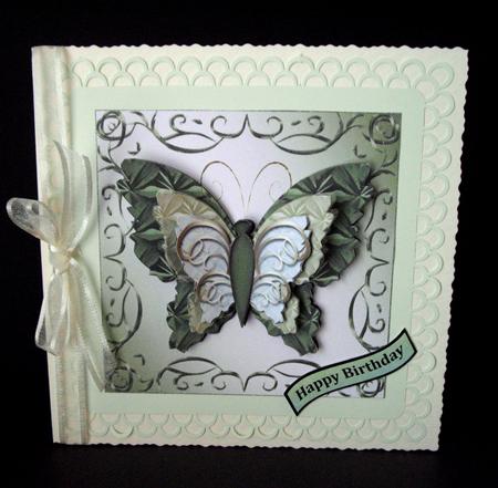 Simply Gorgeous Layered Butterfly in Swirly Frame 2 by Dianne Jackson