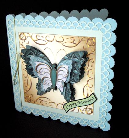 Simply Gorgeous Layered Butterfly in Swirly Frame 4 by Dianne Jackson