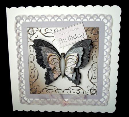 Simply Gorgeous Layered Butterfly in Swirly Frame 5 by Dianne Jackson