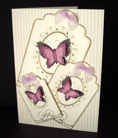 Beautiful Layered Butterfly Tags / Toppers Set 1 by Dianne Jackson